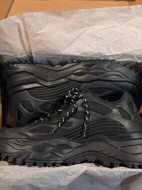 Knit Detail Lace-Up Front Chunky Sneakers From SHEIN